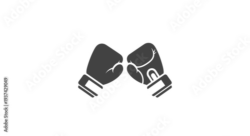 Black Boxing Gloves Facing Each Other.