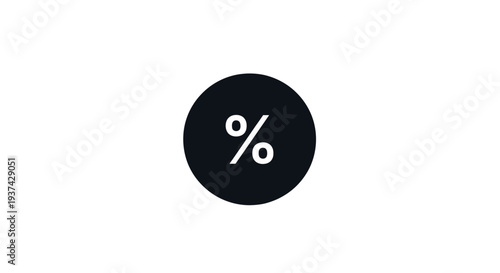 Black circle with percent sign.