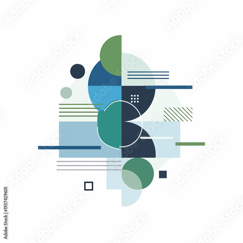 Geometric Shapes in Various Colors and Sizes.