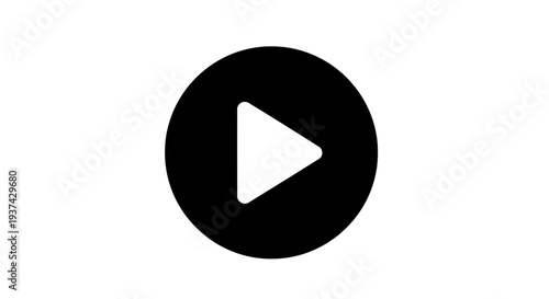 Black play button icon design.