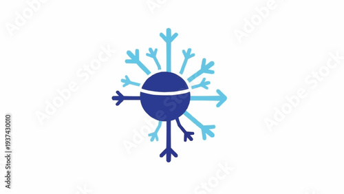 Viral infection cell illustration.