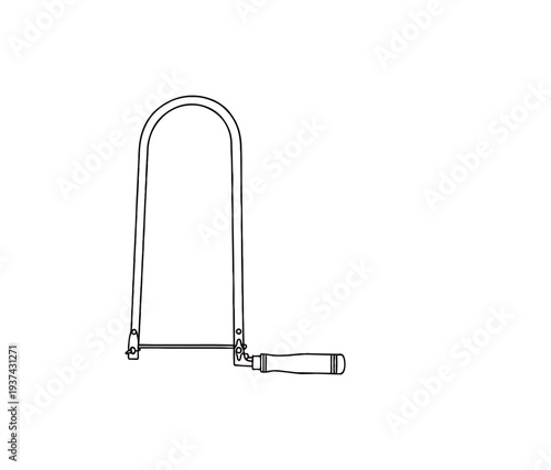 Hand Saw Silhouette Vector Illustration - Black Carpentry Tool Icon for Woodworking, Construction, and DIY Home Improvement Design