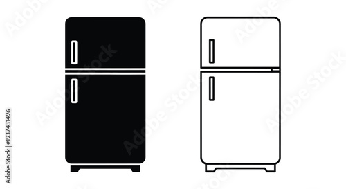 Minimalist refrigerator vector designs Vector