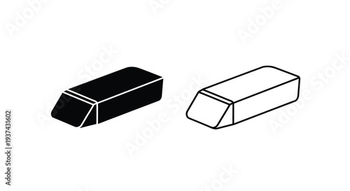 Minimalist eraser design vector Vector