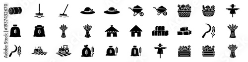 Farming and Agriculture Icon Set