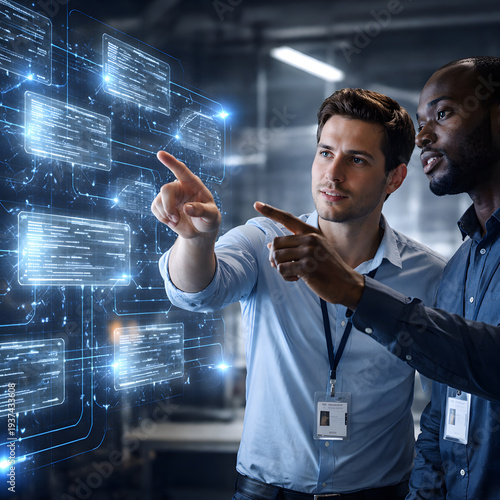 Collaborative Analysts Interacting with Holographic Data Interface