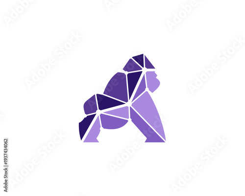 abstract geometric shapes vector gorilla