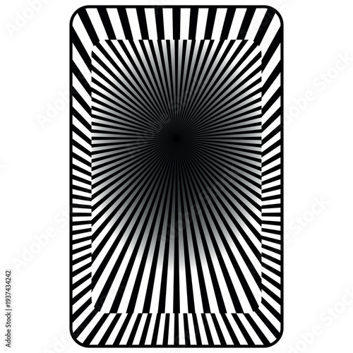 Optical illusion rug. Vector illustration with the effect of looking into the abyss.
