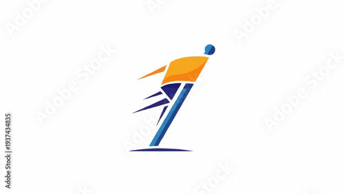 Runner in Motion Sprinting Fast Pace.