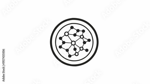 Molecular Structure Diagram in Circle.