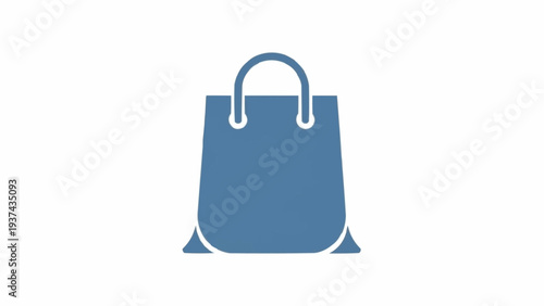 Blue Handbag with White Trim.