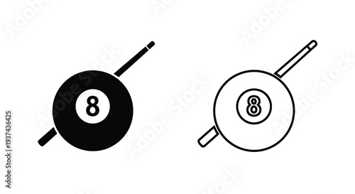 Billiards cue ball targeting concept Vector