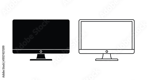 Modern flat screen tvs comparison design Vector