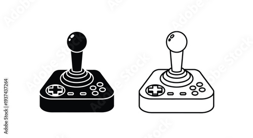 Retro game controller icons set Vector