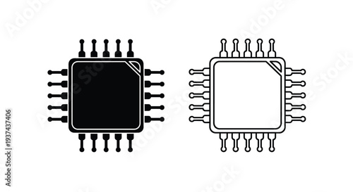 Modern ic chips vector illustration Vector