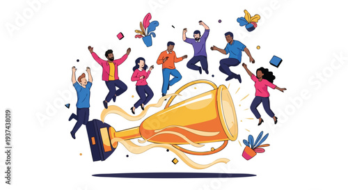 High-Growth Startup Team Celebrating a Strategic Milestone to Foster Inclusive Company Culture and Professional Synergy