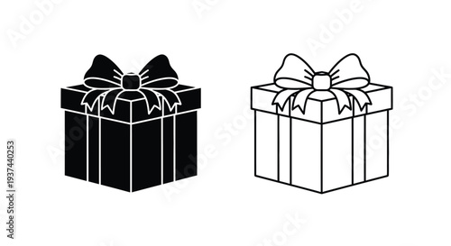 Elegant gift boxes with ribbon Vector