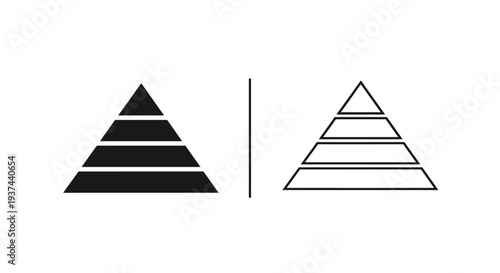 Abstract triangle layered divider icons Vector