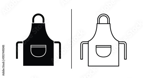 Minimalist apron design - vector icons Vector