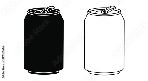 Can design: black & white contrast Vector