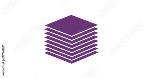 Photography A stack of layered purple squares arranged in a diminishing size order