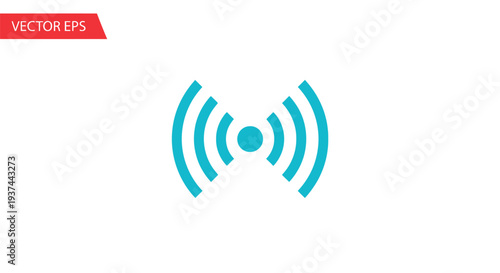 Blue wifi signal icon isolated on a white background
