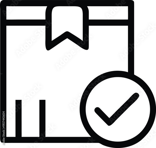 A secure package with a green checkmark indicating successful delivery or completion