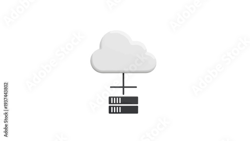 Cloud Computing Database Storage System Icon.