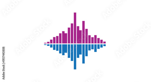 Photography Abstract graphic of a diamond shape formed by vertical bars