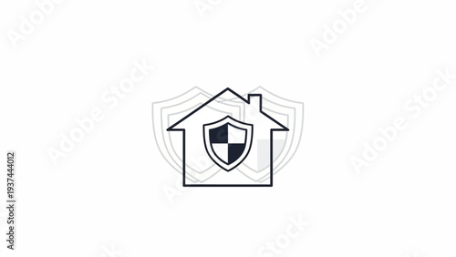 House with shield logo protection.