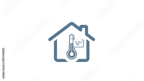 House with thermostat temperature control.