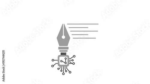 Ink Fountain Pen Nib Illustration Design.