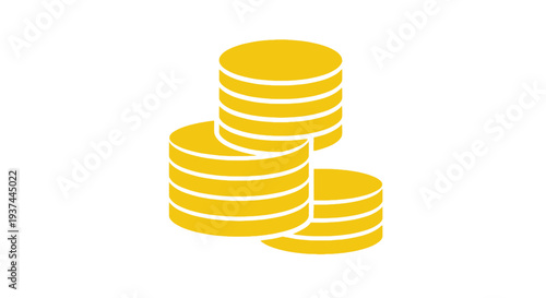 A stack of golden coins symbolizing wealth and financial gain