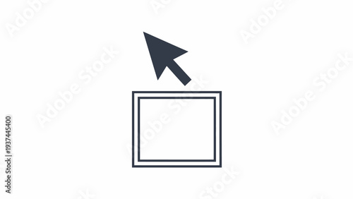 Computer Mouse Pointer Clicks Box.