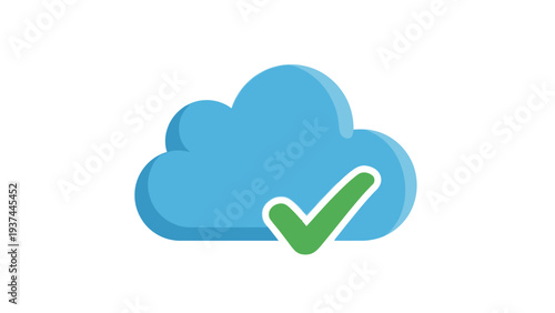 Cloud with green check mark icon.
