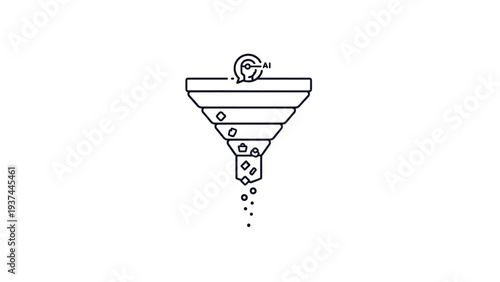 Coffee Grounds Filtering Through Coffee Filter.