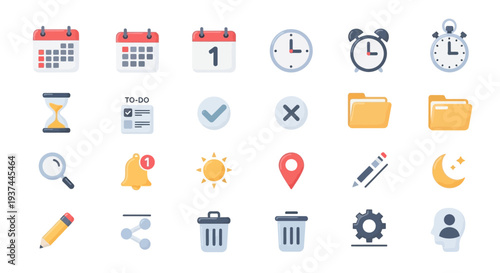 Collection of various business icons.