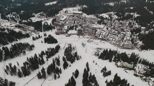 Kopaonik in Raška District shows snowy landscape and winter activities in FEB