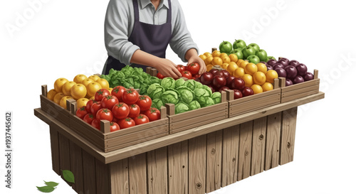 Variety of Fresh Colorful Fruits Displayed.