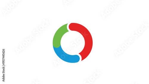 Colorful Circular Segment Graphic Design.
