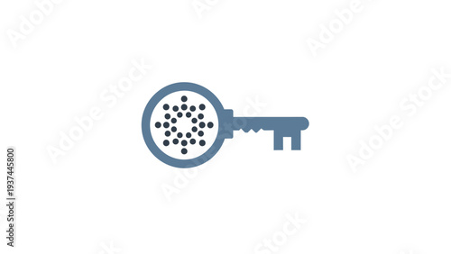 Key with round perforated head.