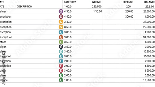 Colorful icons on white background.