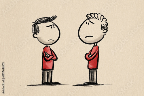 two people angry in conflict