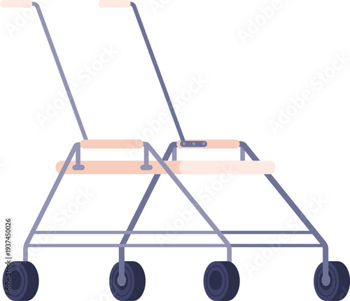 Orthopedic walker color icon. Old people equipment