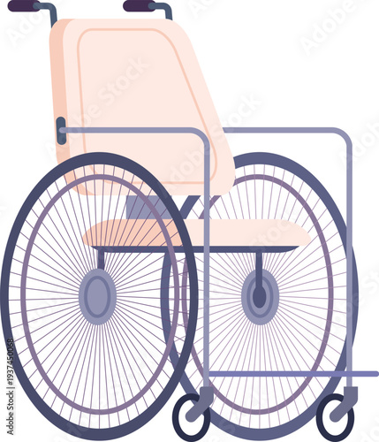 Wheelchair color icon. Disabled person wheel transport