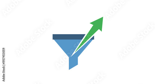 Blue Funnel with Green Arrow.