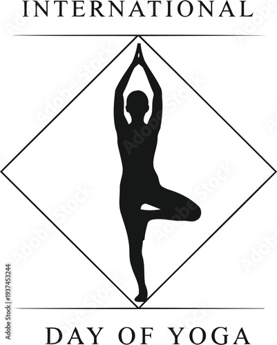 Celebrating the international day of yoga with a stylized logo design