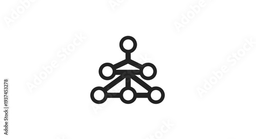 Black and white people connection symbol.