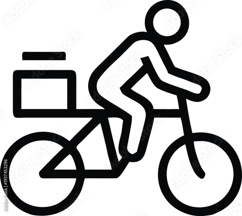 Efficient bicycle courier service delivering goods quickly on an urban route