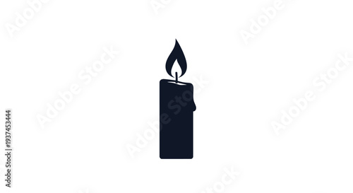 Black Lighter with Burning Flame.